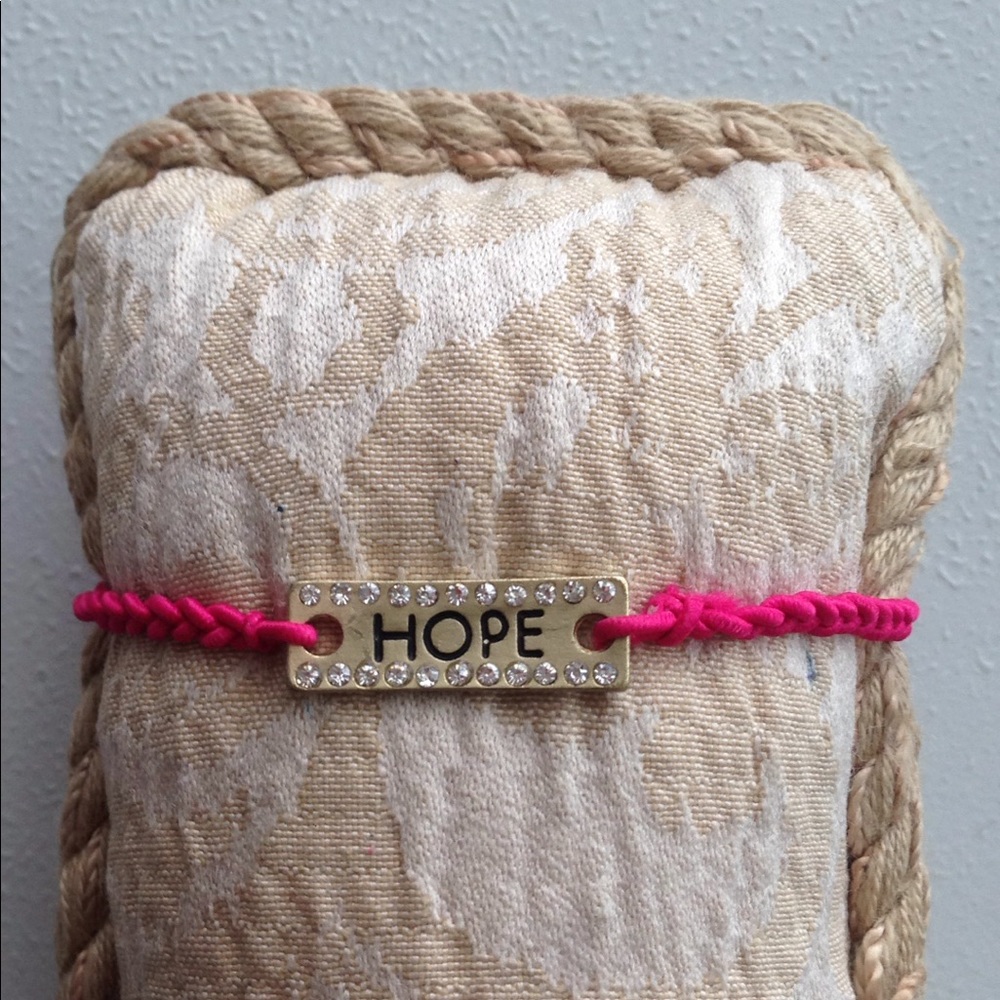 Bracelet with the Word Hope Surrounded by Crystals